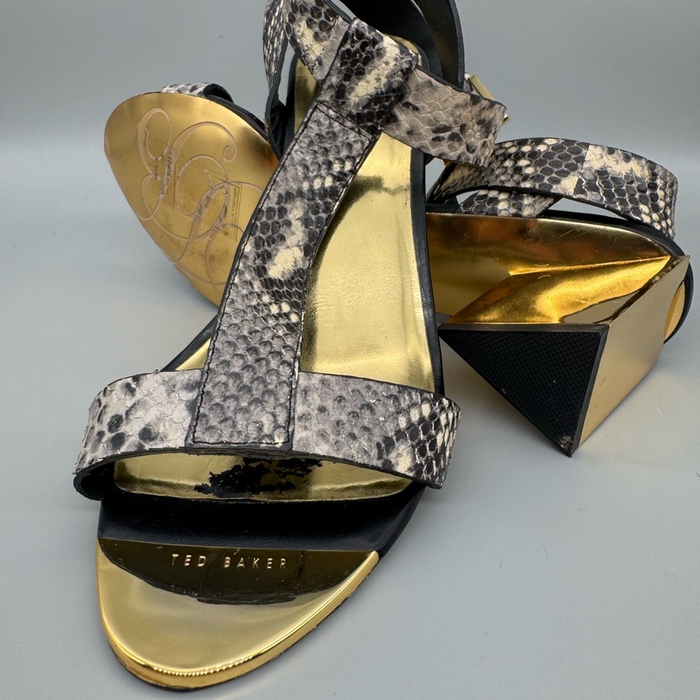 Ted Baker snakeskin heels.